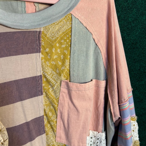 089 NWOT Oli & Hali Pink/Blue Shirt SZ XL - Picture 7 of 13